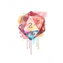 d20 dice tattoo design idea