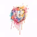 d20 dice tattoo design idea