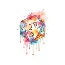 d20 dice tattoo design idea