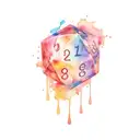 d20 dice tattoo design idea