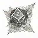d20 dice tattoo design idea