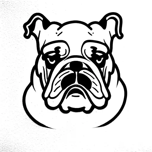 bulldog frances tattoo design idea