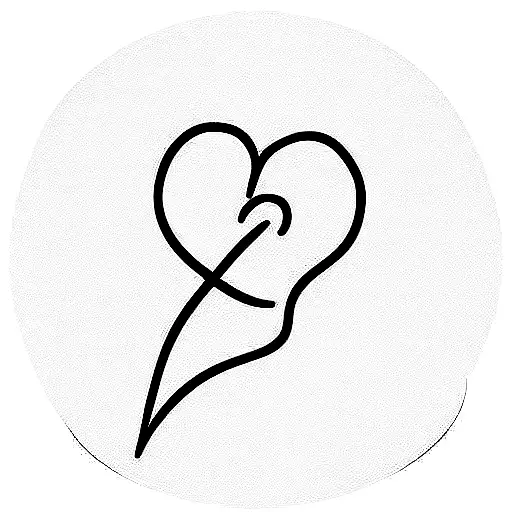 corazon con una B tattoo design idea