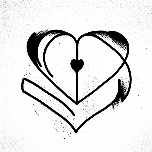 b corazon tattoo design idea