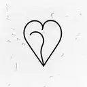 corazon con una B tattoo design idea