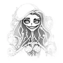 corpse bride tattoo design idea