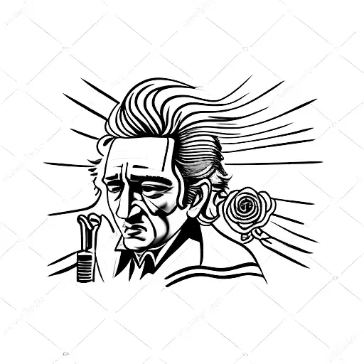 johnny cash tattoo design idea