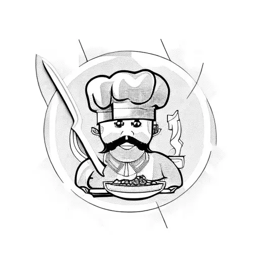 chef knife tattoo design idea