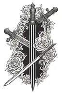 longsword tattoo design idea