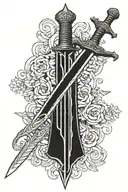longsword tattoo design idea