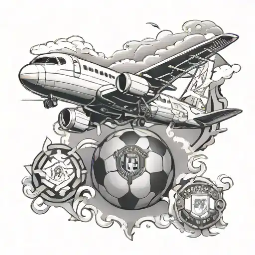 3, 95, Manchester United, soccer, August, airplane tattoo design idea