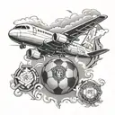3, 95, Manchester United, soccer, August, airplane tattoo design idea