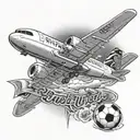 3, 95, Manchester United, soccer, August, airplane tattoo design idea