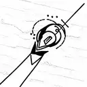 needle and thread tattoo design idea