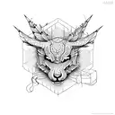 needle and thread tattoo design idea