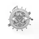 needle and thread tattoo design idea