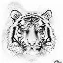 Tiger riding a weave  tattoo design idea