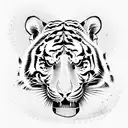 Tiger riding a weave  tattoo design idea