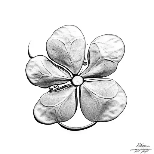 Four-leaf clover tattoo design idea