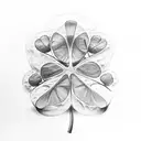 Four-leaf clover tattoo design idea