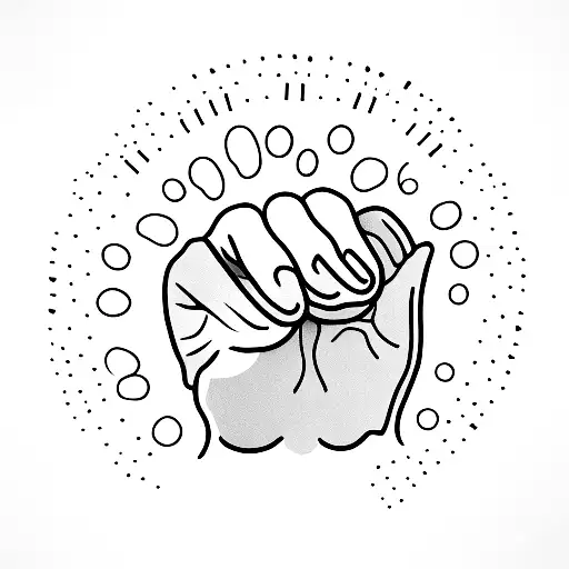 paw in a baby hand tattoo design idea