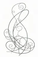 Encrypted text in the form of a poem, in any foreign language, the text talks about female love, energy, kindness,  tattoo design idea