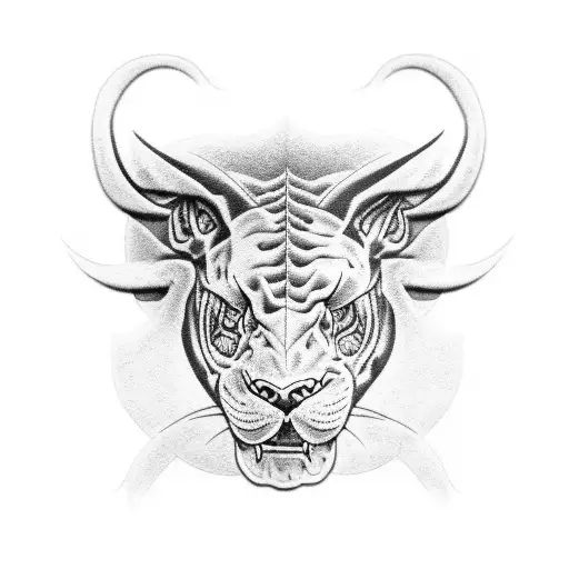 pantera negra animal tattoo design idea