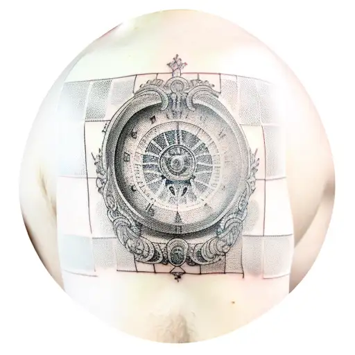 sleeve with parts of paintings of Renaissance age tattoo design idea