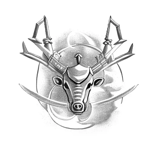 sagittarius and capricorn tattoo design idea