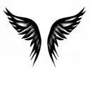 horse wings tattoo design idea