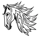 horse wings tattoo design idea