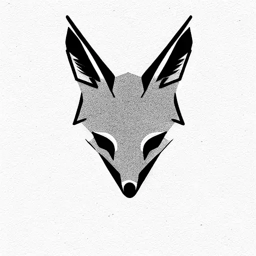 grey fox 1800s tattoo design idea