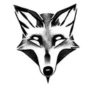 grey fox 1800s tattoo design idea