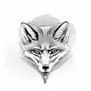 grey fox 1800s tattoo design idea