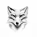grey fox 1800s tattoo design idea