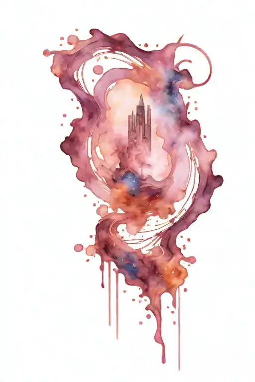 andromeda galaxy inside of a semi colon tattoo design idea