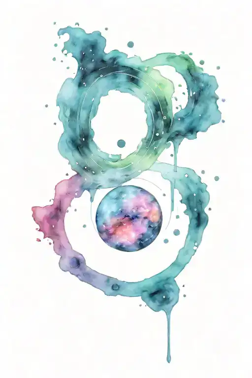andromeda galaxy inside of a semi colon tattoo design idea