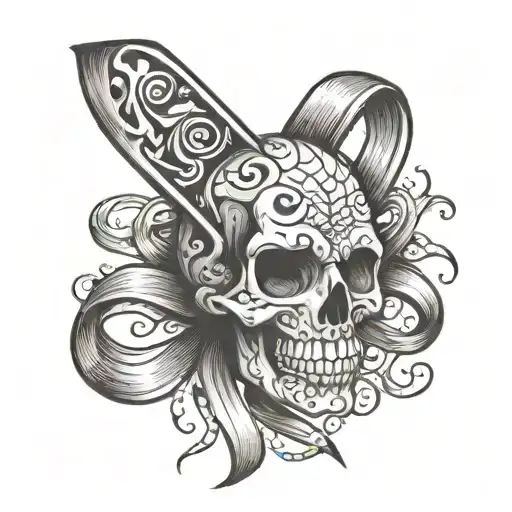 brain cancer ribbon happy face  tattoo design idea