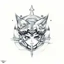 sailor moon tattoo design idea