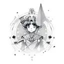 sailor moon tattoo design idea