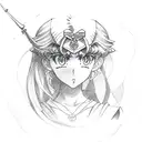 sailor moon tattoo design idea