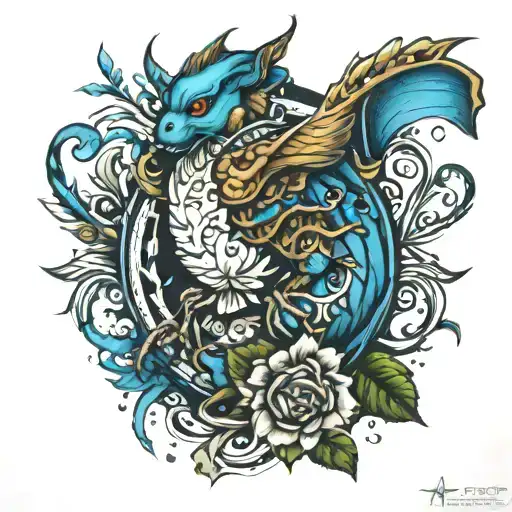 floor 555 tattoo design idea