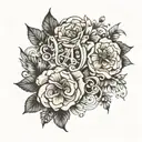 aaqeel hasan hidden name hidden within each other flowers tattoo design idea