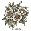 aaqeel hasan hidden name hidden within each other flowers tattoo design idea