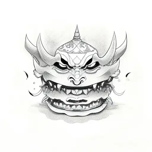 mascara hannya tattoo design idea
