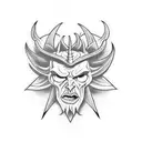 satan tattoo design idea