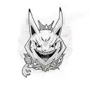 Halloween themed pokemon sleeve  tattoo design idea