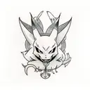 Halloween themed pokemon sleeve  tattoo design idea
