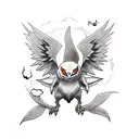 Halloween themed pokemon sleeve  tattoo design idea