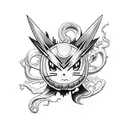 Halloween themed pokemon sleeve  tattoo design idea